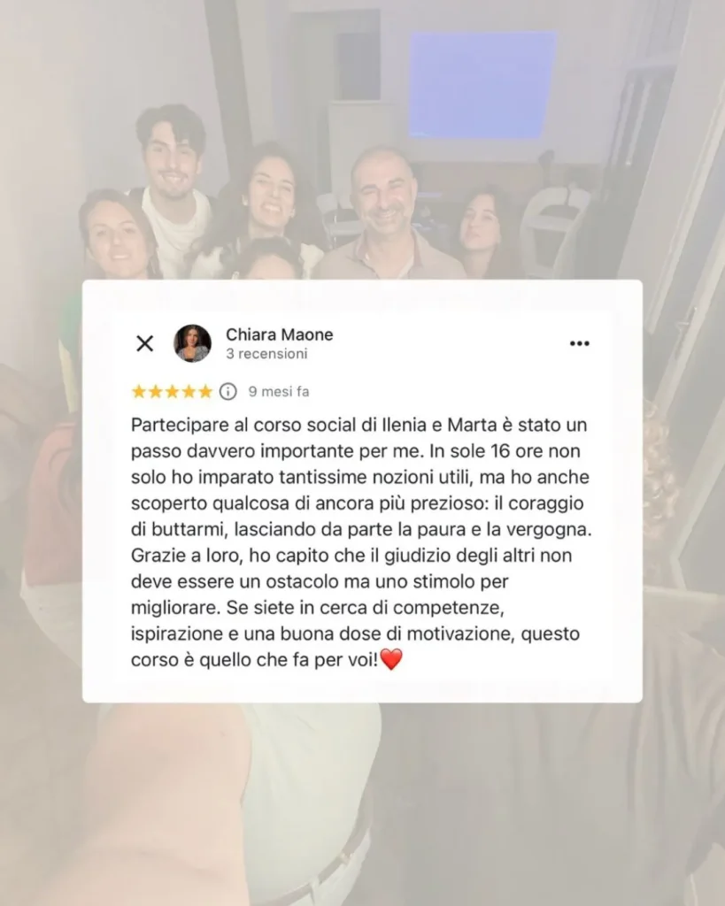 recensione del corso social media