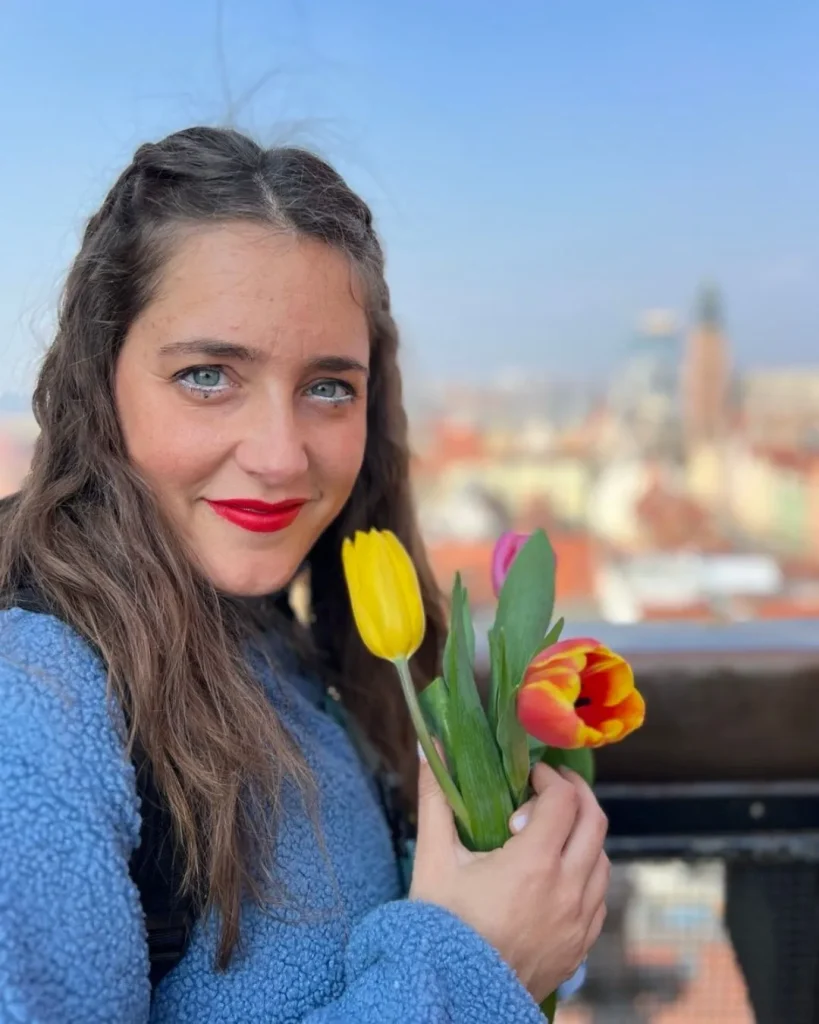 ile con tulipani
