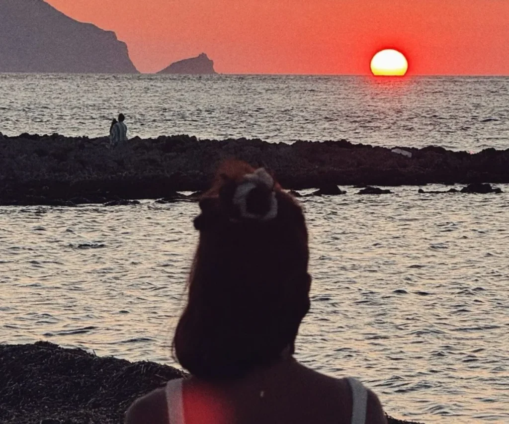 tramonto sul mare