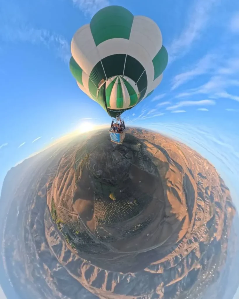 volo in mongolfiera drone